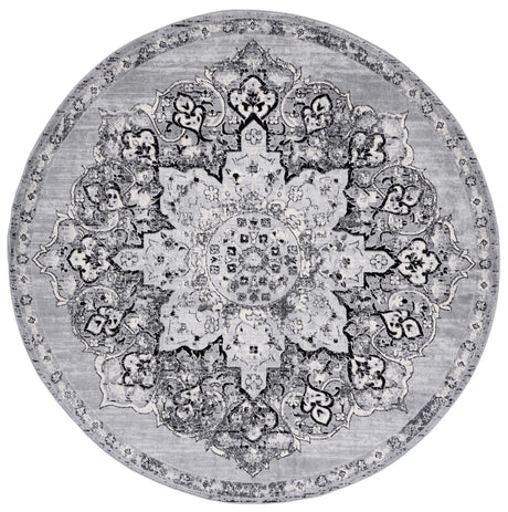 Safavieh Brentwood 6'-7" x 6'-7" Rug in Silver / Black