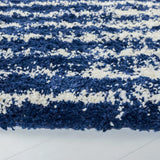Safavieh Hudson Shag 7'-0" x 7'-0" Rug in Navy / Ivory
