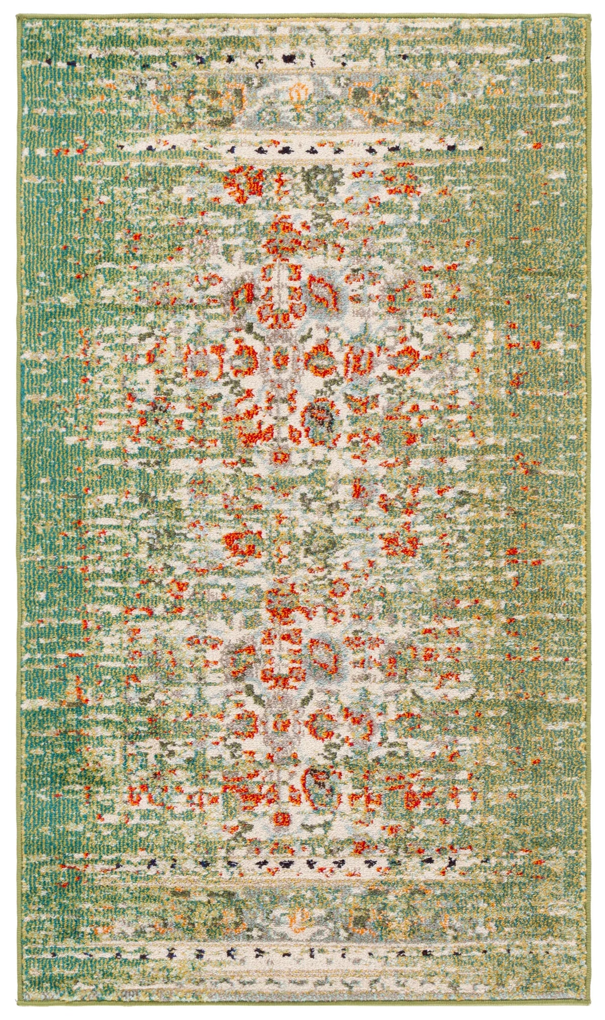 Safavieh Monaco 3'-0" x 5'-0" Rug in Sage / Rust