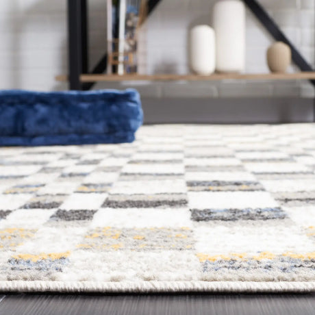 Safavieh Pyramid 4'-5" x 6'-5" Rug in Ivory / Grey Navy