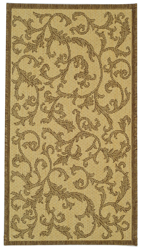 Safavieh Courtyard 2'-0" x 3'-7" Rug in Natural / Brown