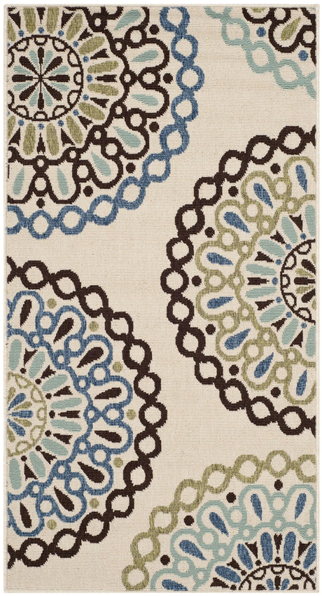 Safavieh Veranda 2'-7" x 5'-0" Rug in Cream / Blue