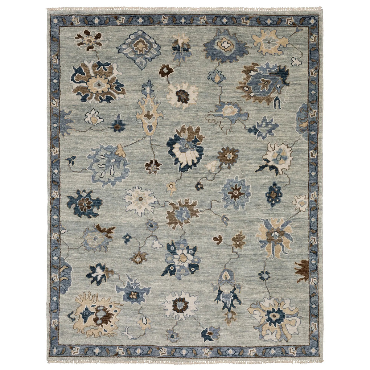 Oriental Weavers Sphinx MAJORCA MAJ06 Blue Floral Rugs - main flat