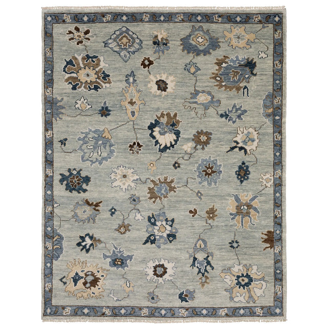 Oriental Weavers Sphinx MAJORCA MAJ06 Blue Floral Rugs - main flat