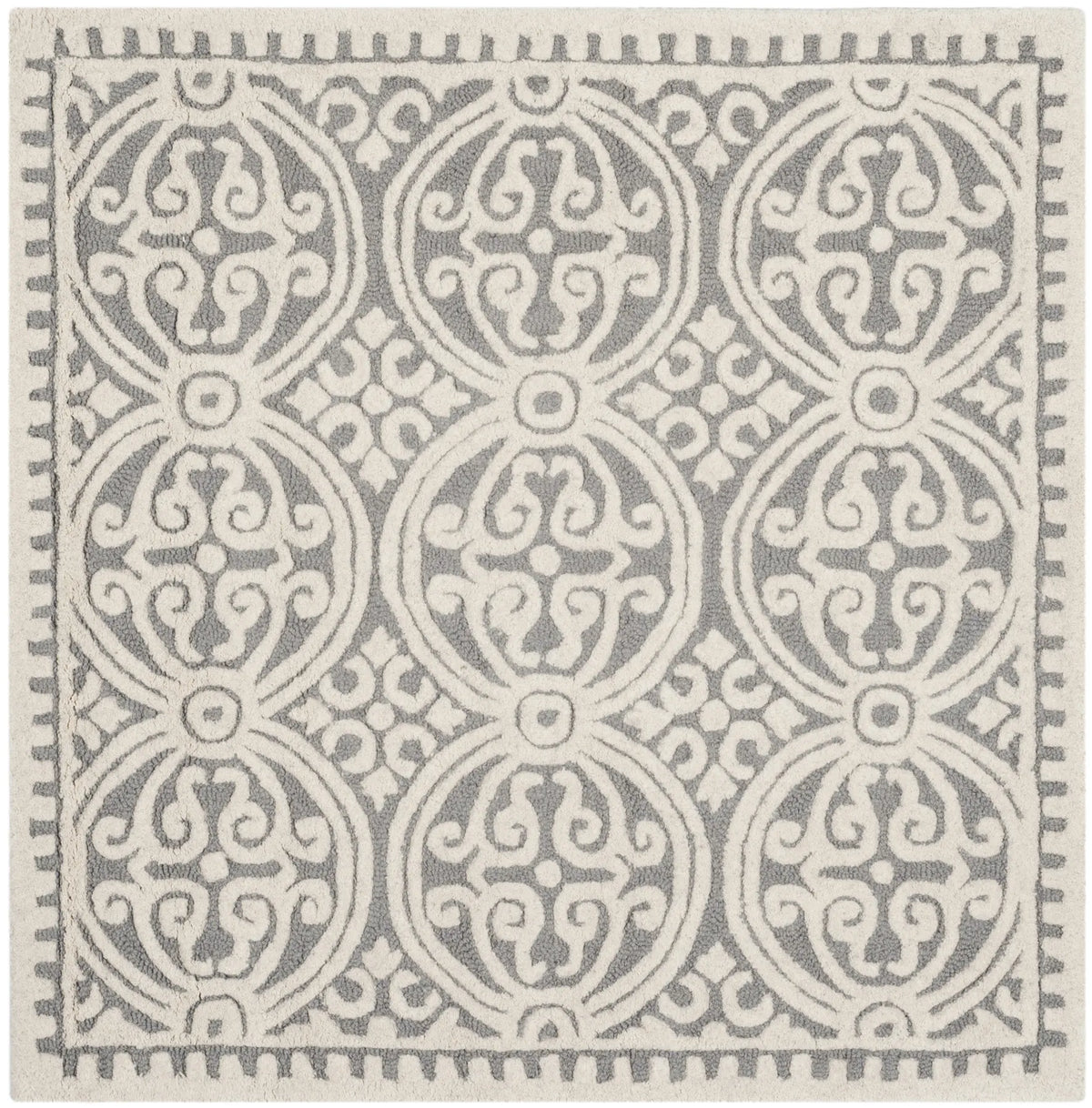 Safavieh Cambridge 4'-0" x 4'-0" Rug in Silver / Ivory
