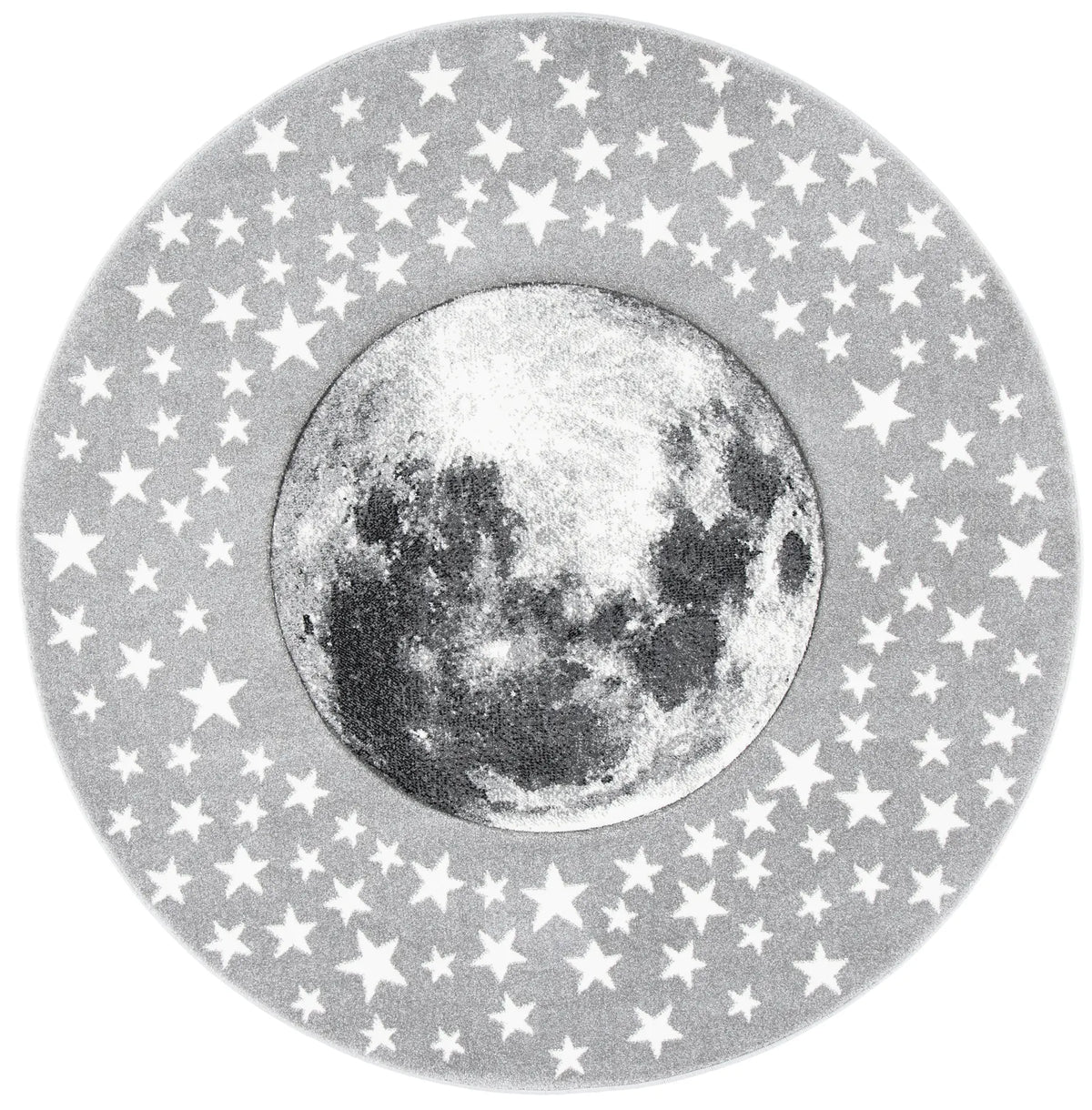 Safavieh Carousel Kids 100 5'-3" x 5'-3" Rug in Light Grey / White
