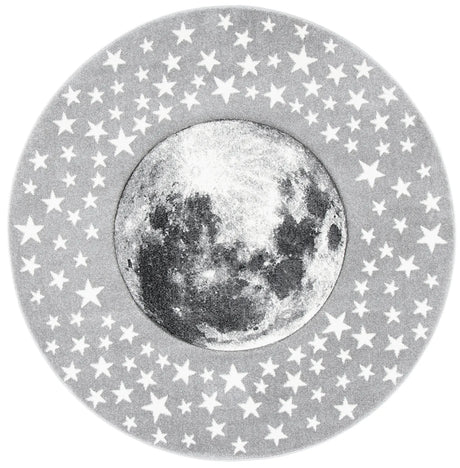 Safavieh Carousel Kids 100 5'-3" x 5'-3" Rug in Light Grey / White