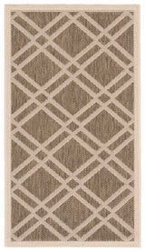 Safavieh Courtyard 2'-0" x 3'-7" Rug in Brown / Bone