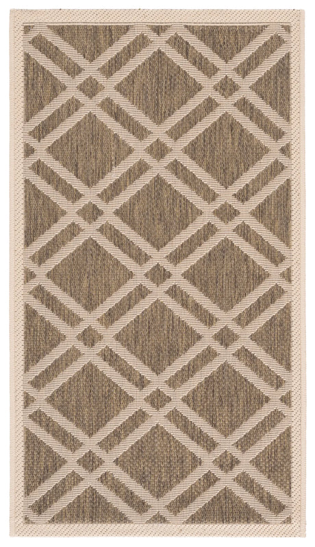 Safavieh Courtyard 2'-0" x 3'-7" Rug in Brown / Bone