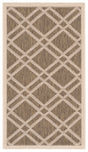 Safavieh Courtyard 2'-0" x 3'-7" Rug in Brown / Bone