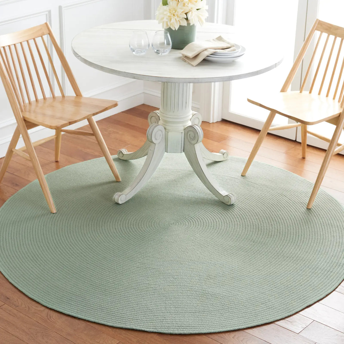Safavieh Braided 5'-0" x 5'-0" Rug in Teal