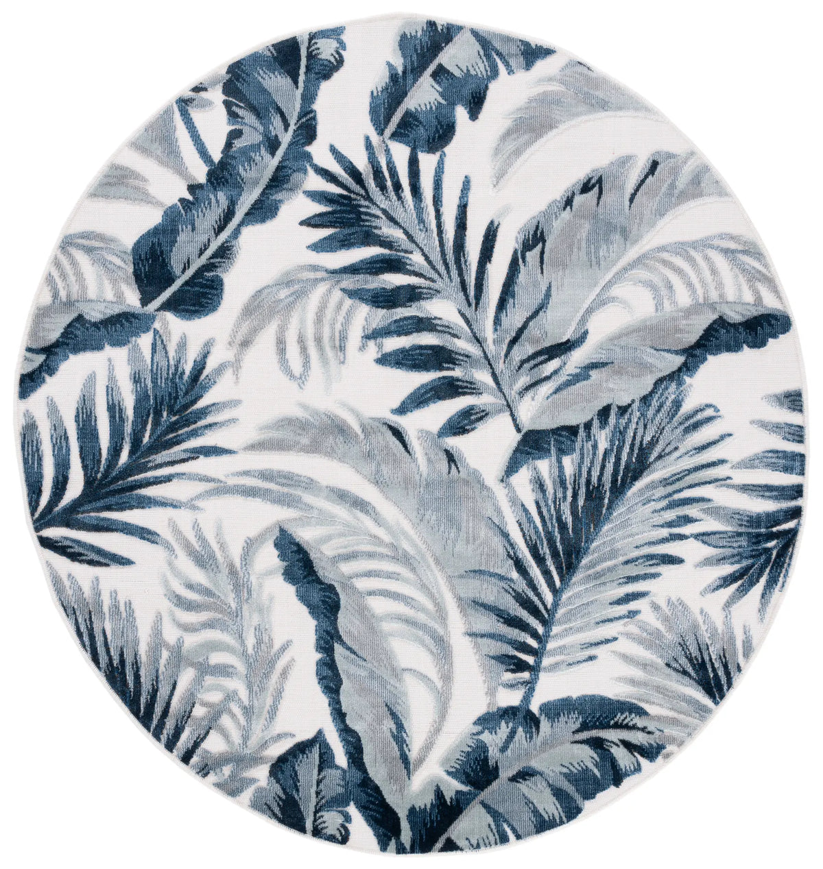 Safavieh Cabana 6'-5" x 6'-5" Rug in Ivory / Navy