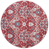 Safavieh Brentwood 6'-7" x 6'-7" Rug in Red / Ivory