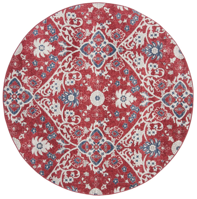 Safavieh Brentwood 6'-7" x 6'-7" Rug in Red / Ivory