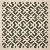 Safavieh Courtyard 6'-7" x 6'-7" Rug in Black / Beige