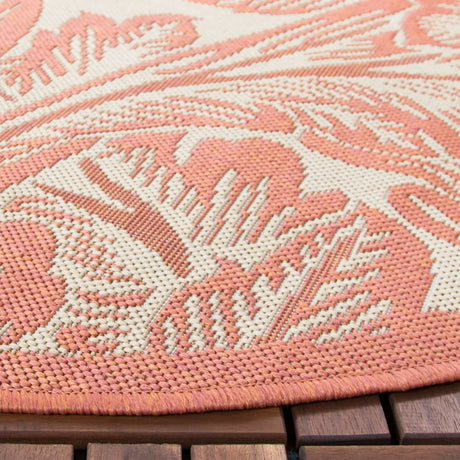Safavieh Courtyard 5'-3" x 5'-3" Rug in Natural / Terra