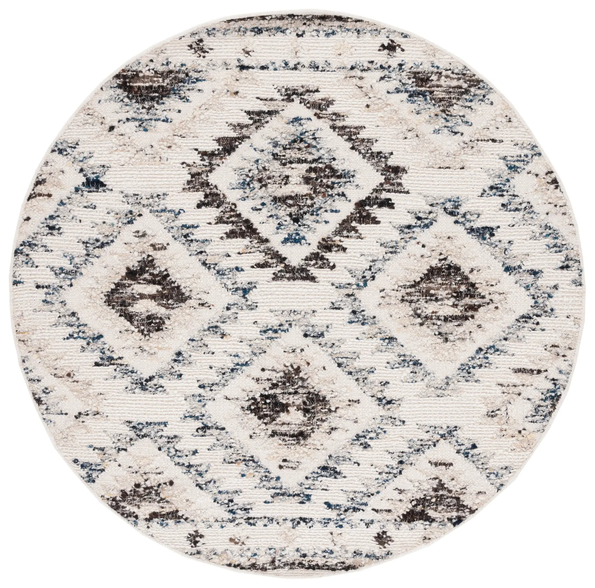 Safavieh Manhattan 6'-0" x 6'-0" Rug in Ivory / Charcoal