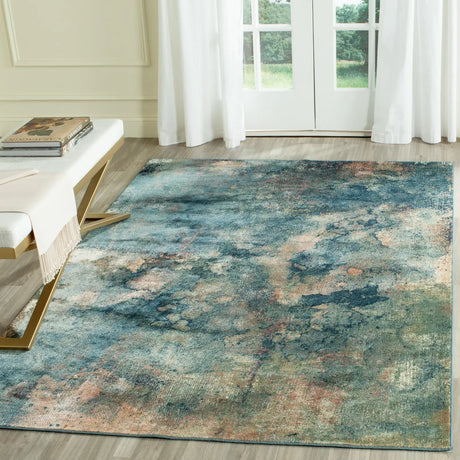 Safavieh Constellation Vintage 4'-0" x 5'-7" Rug in Light Blue / Multi