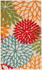 Nourison Aloha ALH05 Machine Made Green Rug