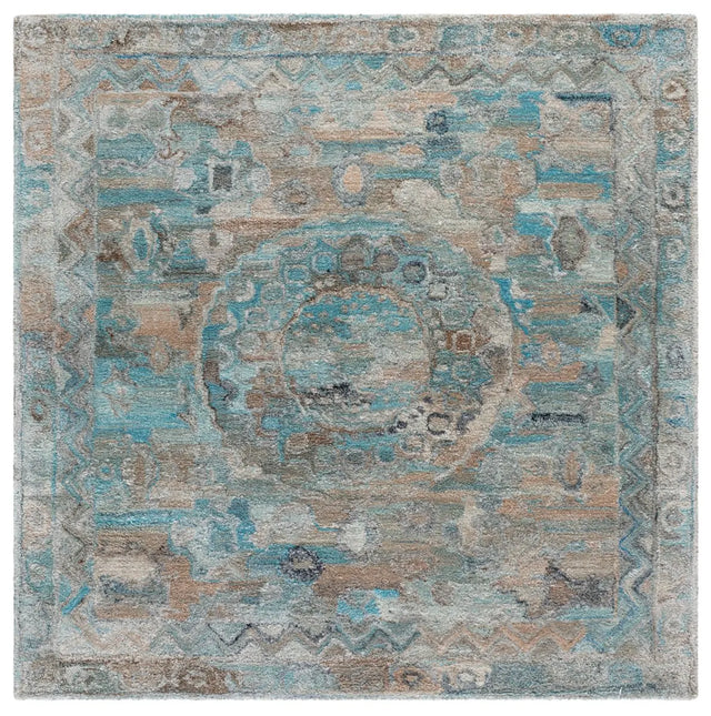 Safavieh Anatolia 6'-0" x 6'-0" Rug in Light Blue / Brown