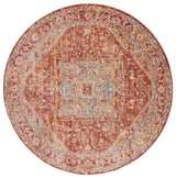 Safavieh Valencia 6'-4" x 6'-4" Rug in Rust / Beige Blue