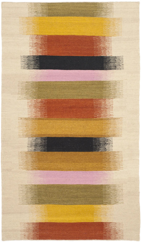 Safavieh Dhurries 3'-0" x 5'-0" Rug in Beige / Multi