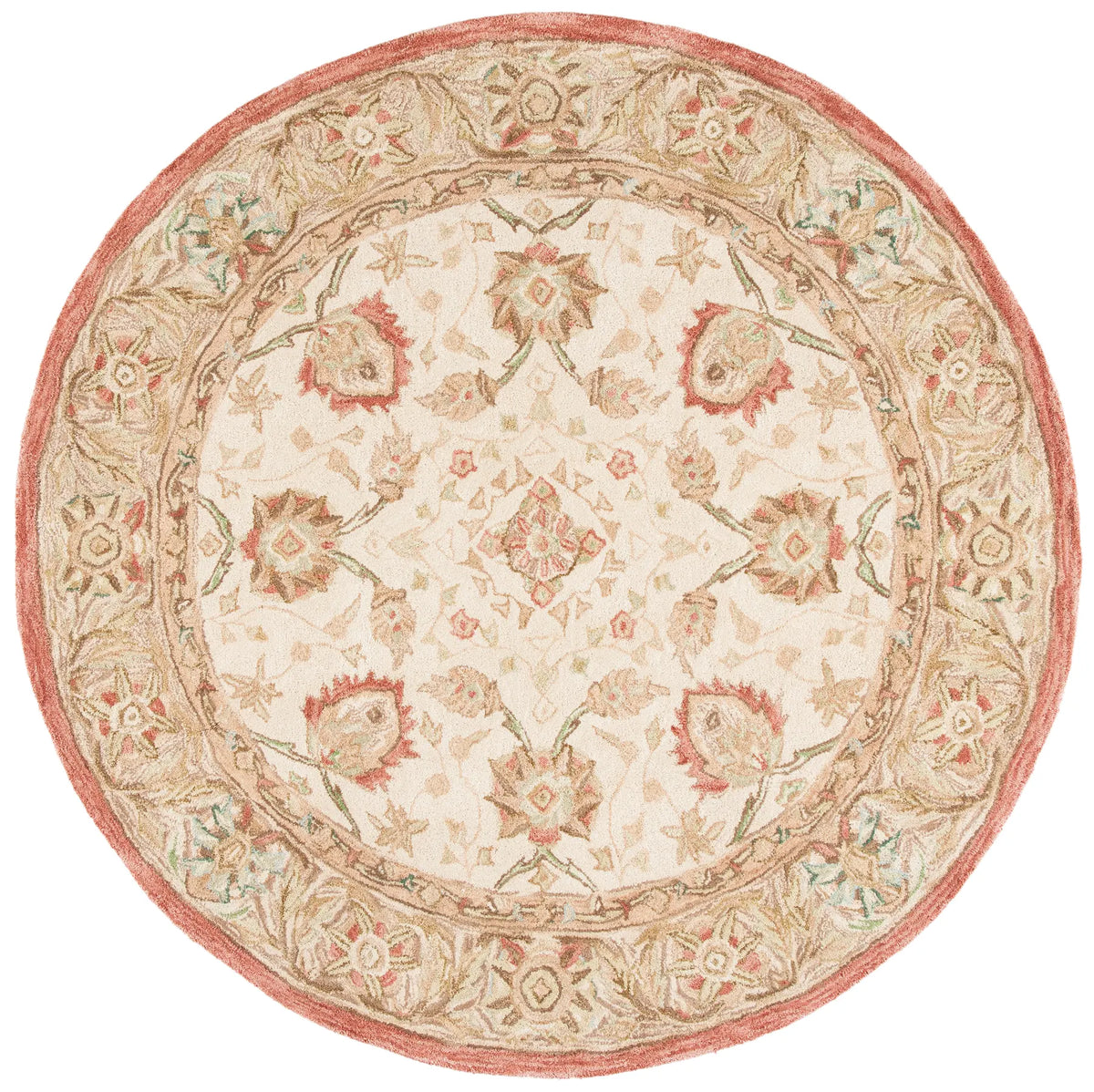 Safavieh Anatolia 6'-0" x 6'-0" Rug in Beige / Rust