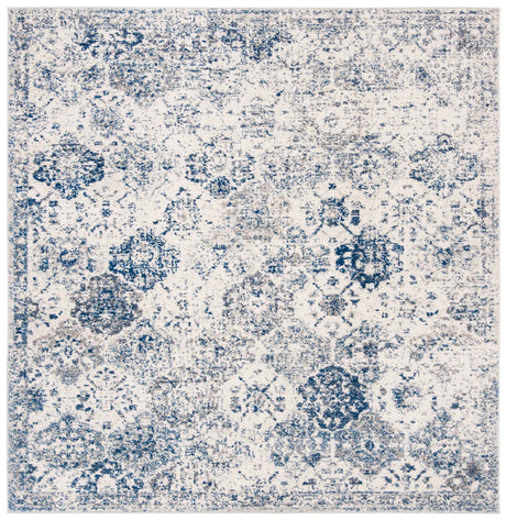 Safavieh Madison 6'-7" x 6'-7" Rug in White / Royal Blue