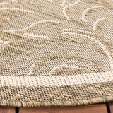 Safavieh Courtyard 5'-3" x 5'-3" Rug in Brown / Natural