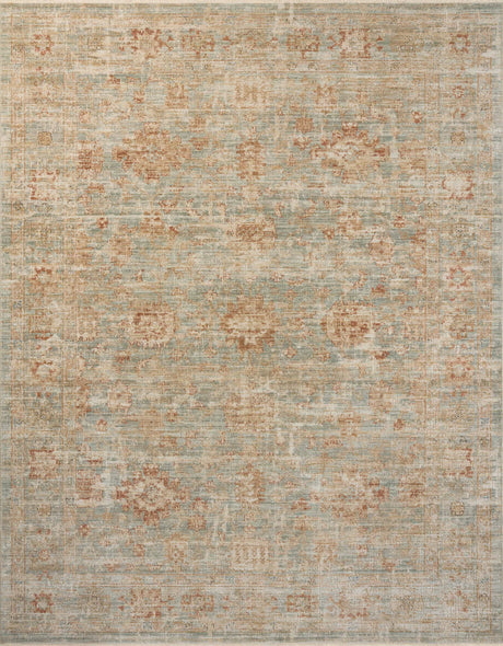 Loloi Heritage Her-06 Aqua/Terracotta Rug - main flat