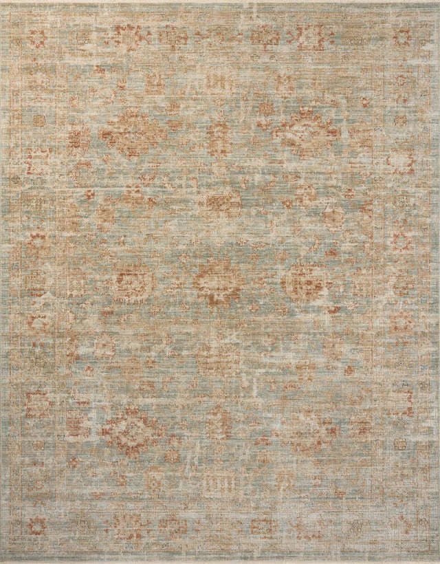 Loloi Heritage Her-06 Aqua/Terracotta Rug - main flat