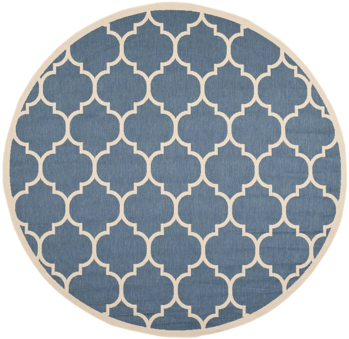 Safavieh Courtyard 6'-7" x 6'-7" Rug in Blue / Beige