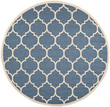 Safavieh Courtyard 6'-7" x 6'-7" Rug in Blue / Beige