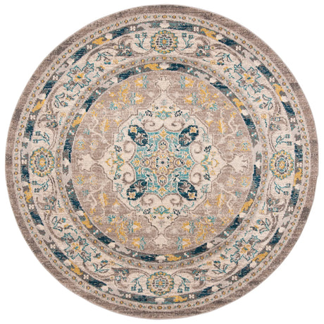 Safavieh Phoenix 100 6'-7" x 6'-7" Rug in Ivory / Grey