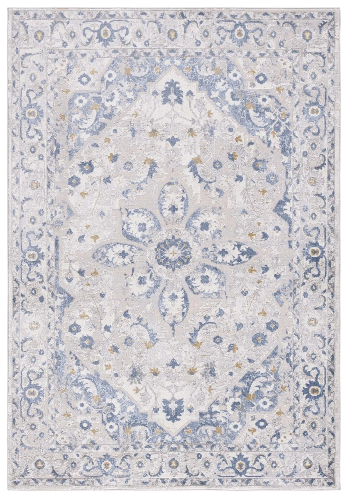 Safavieh Palma 4'-0" x 6'-0" Rug in Light Grey / Blue