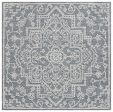 Safavieh Micro-Loop 6'-0" x 6'-0" Rug in Grey / Ivory