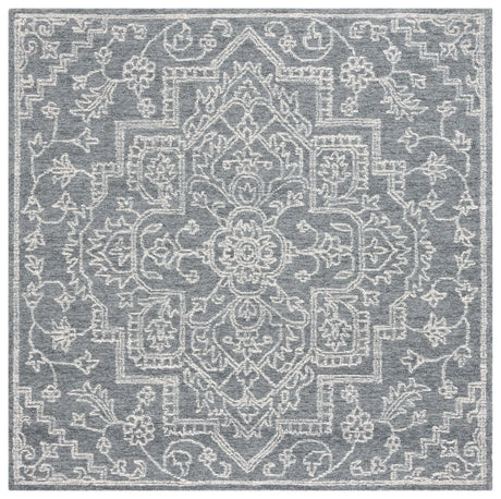 Safavieh Micro-Loop 6'-0" x 6'-0" Rug in Grey / Ivory