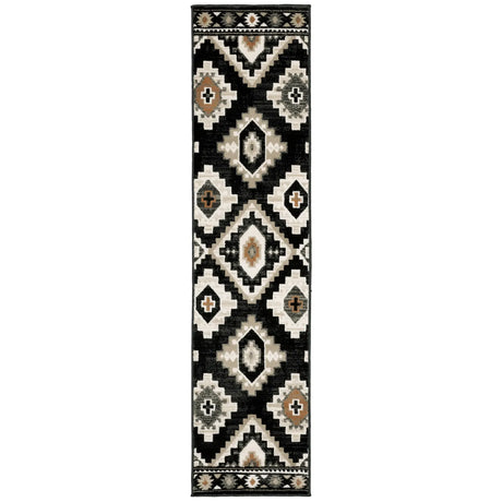 Oriental Weavers Sphinx Georgia 605F0 Charcoal/ Ivory Rugs - runner
