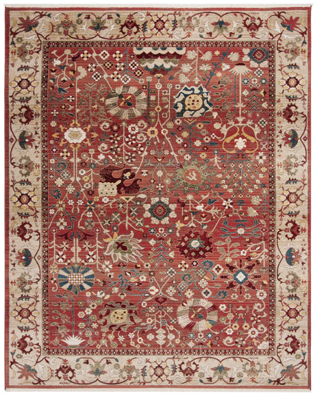 Safavieh Kashan 10'-0" x 14'-0" Rug in Red / Beige