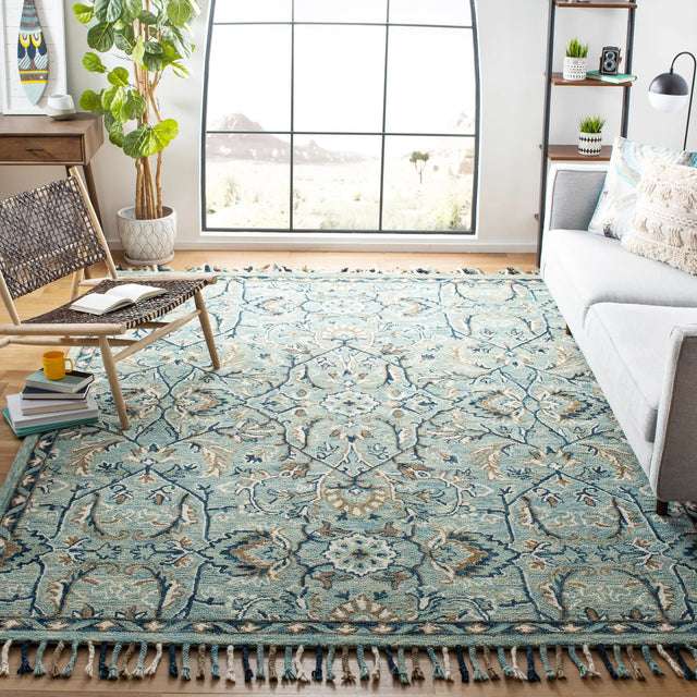 Safavieh Blossom 10'-0" x 14'-0" Rug in Blue / Ivory