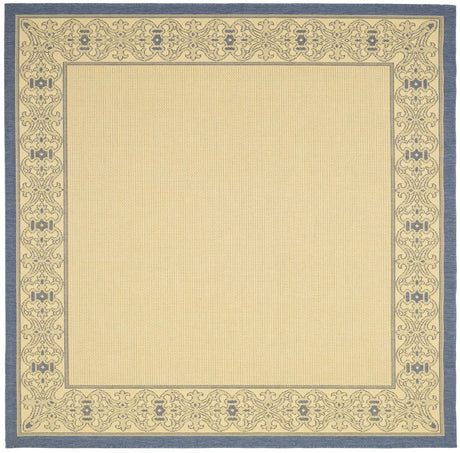 Safavieh Courtyard 6'-7" x 6'-7" Rug in Natural / Blue