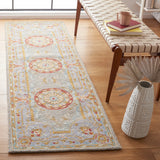Safavieh Micro-Loop 2'-3" x 7'-0" Rug in Green / Grey