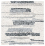 Safavieh Fontana Shag  800 6'-7" x 6'-7" Rug in Grey / Ivory