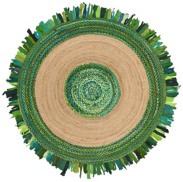 Safavieh Cape Cod 5'-0" x 5'-0" Rug in Green / Natural