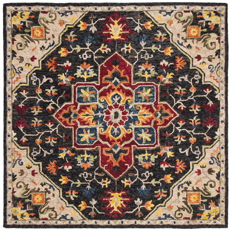 Safavieh Aspen 7'-0" x 7'-0" Rug in Charcoal / Cream