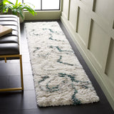 Safavieh Fontana Shag  800 2'-3" x 8'-0" Rug in Ivory / Green