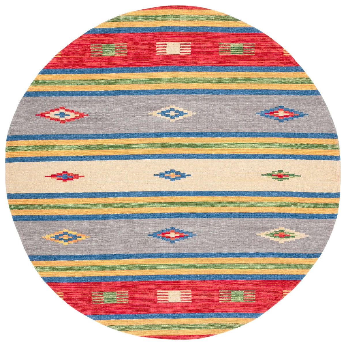 Safavieh Montauk 6'-0" x 6'-0" Rug in Blue / Red