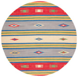 Safavieh Montauk 6'-0" x 6'-0" Rug in Blue / Red