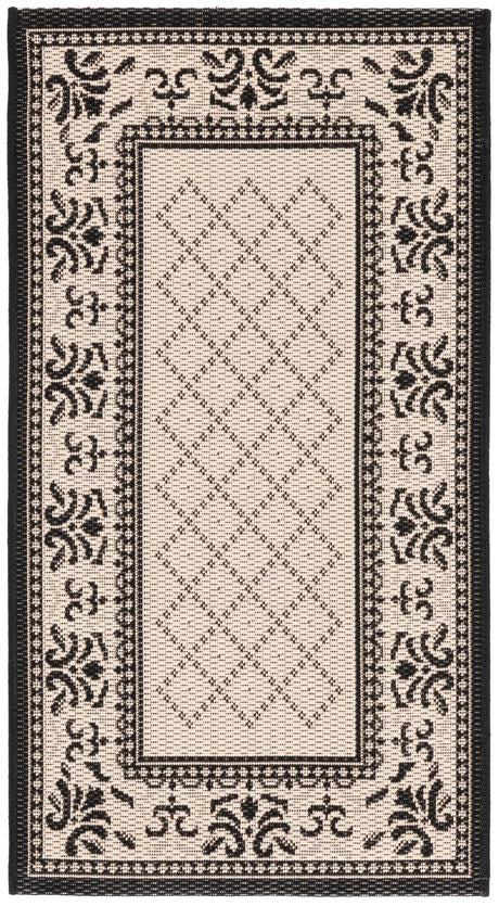 Safavieh Courtyard 2'-0" x 3'-7" Rug in Sand / Black