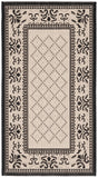 Safavieh Courtyard 2'-0" x 3'-7" Rug in Sand / Black